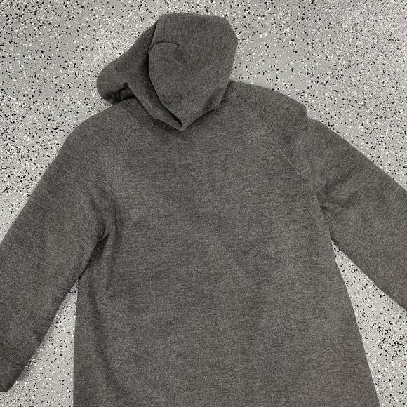 Marisa Minicucci Coat Gray Wool Blend Magnetic Close Swing Jacket Size 6 Hooded - Picture 11 of 15